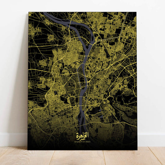 Mapospheres Cairo Night Design full page design canvas city map