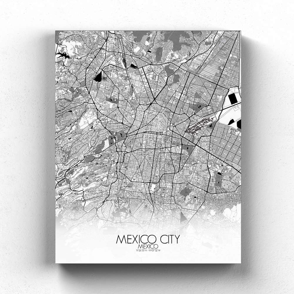 Poster of Mexico City Mexico | City Map Poster Print or Canvas Art – | Poster
