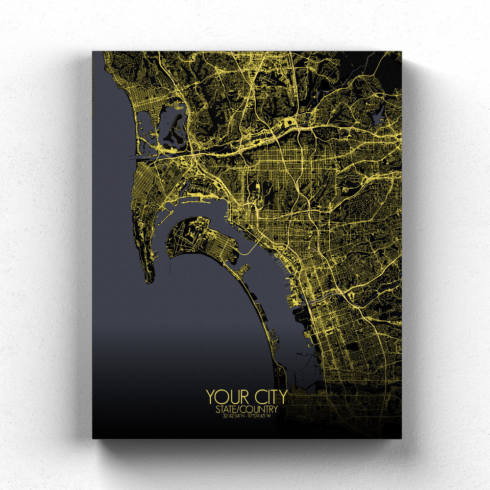 City map custom your map mapospheres Night Design