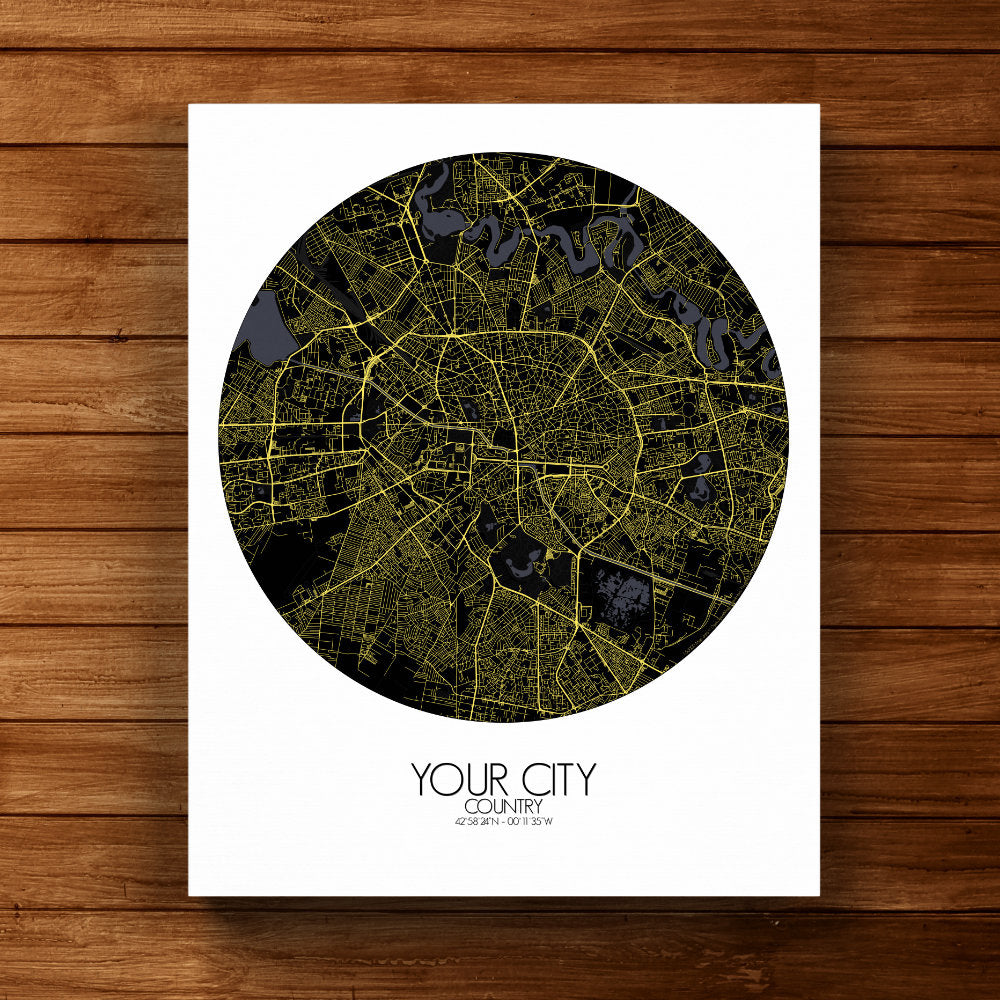 City map custom your map mapospheres Night Design