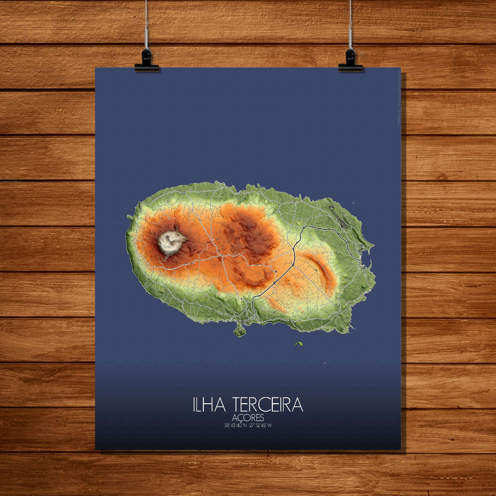 Ilha Terceira elevation map mapospheres fullpage