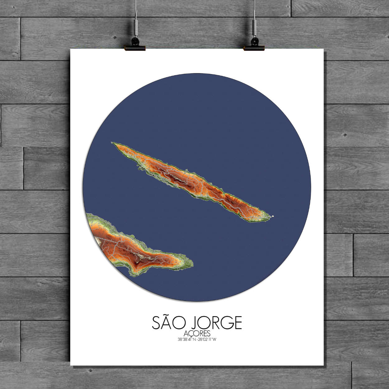Sao Jorge elevation map mapospheres roundshape