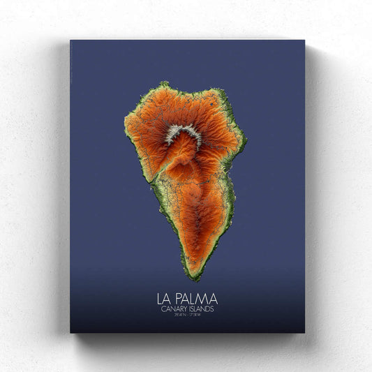 La Palma Azores mapospheres fullpage elevation canvas