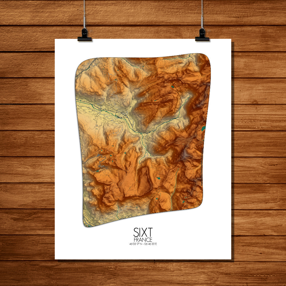 Poster of Sixt France | Elevation map