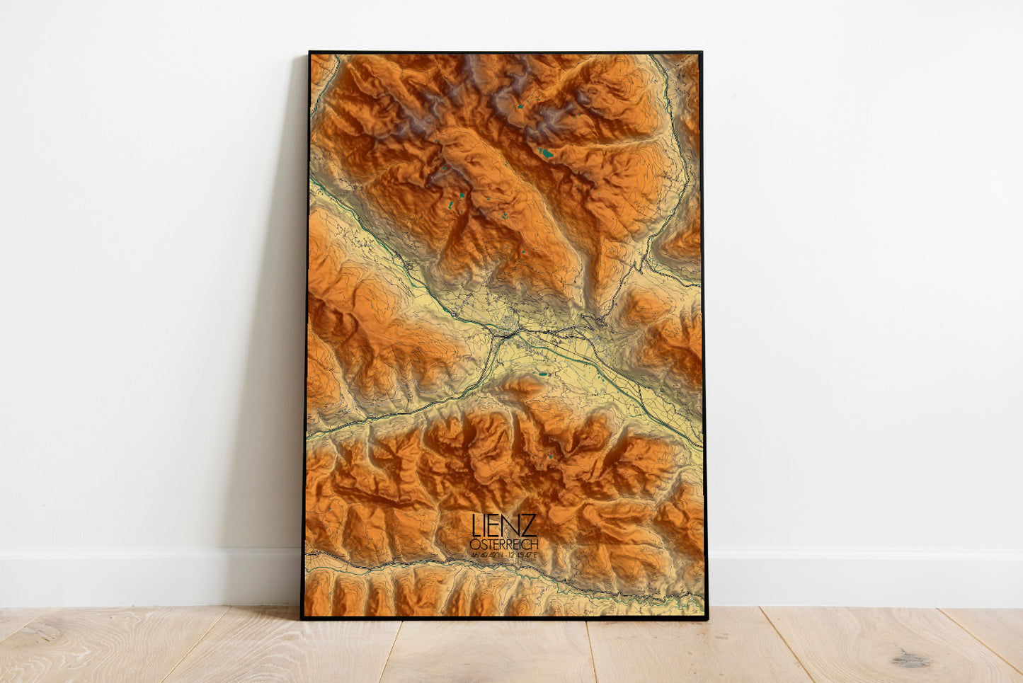 Poster of Lienz Austria | Elevation map