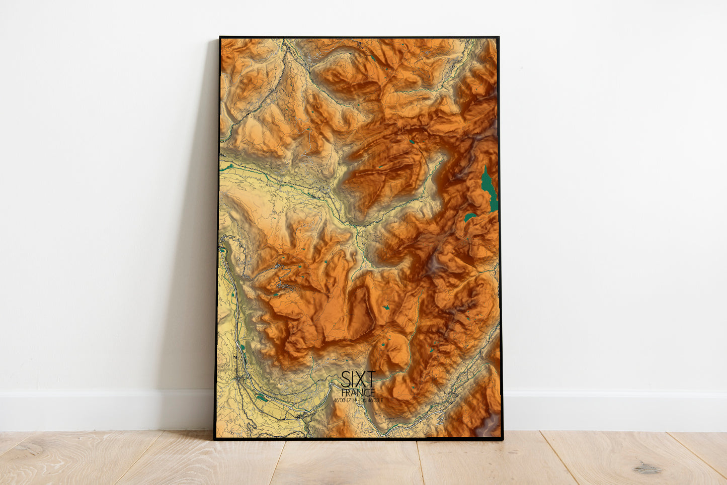 Poster of Sixt France | Elevation map