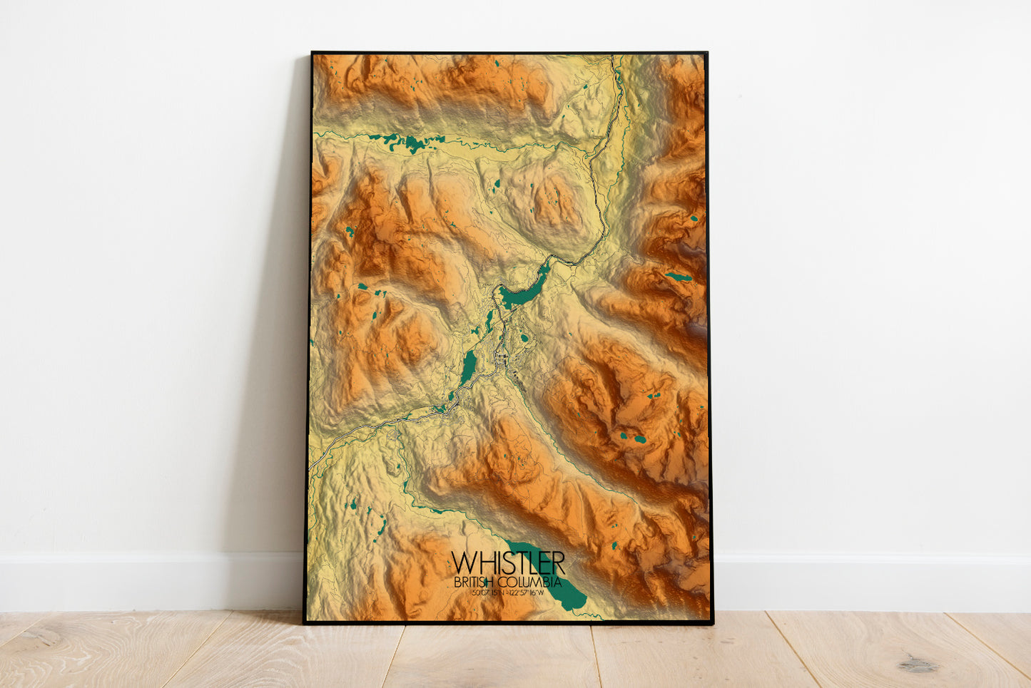 Poster of Whistler BC | Elevation map
