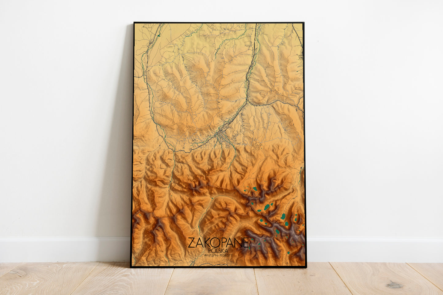 Poster of Zakopane Poland | Elevation map