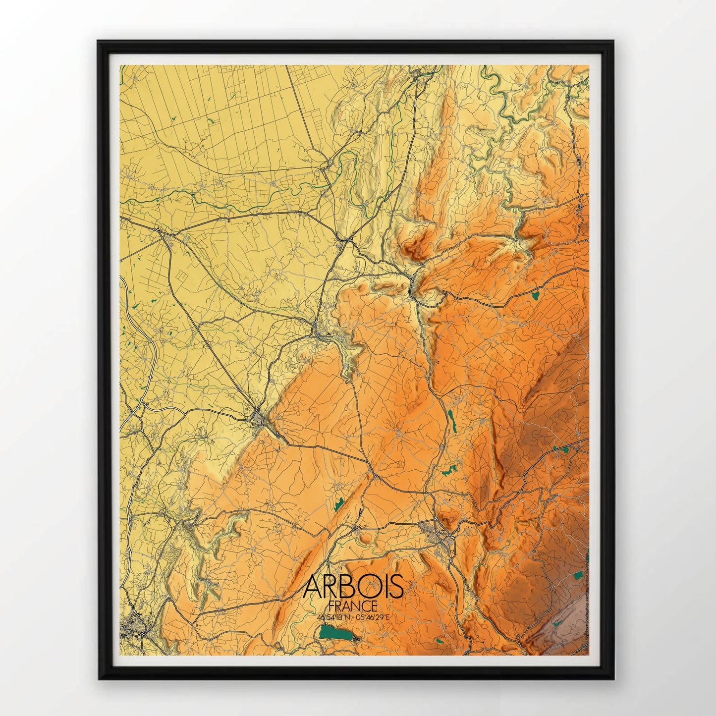 Poster of Arbois France | Elevation map
