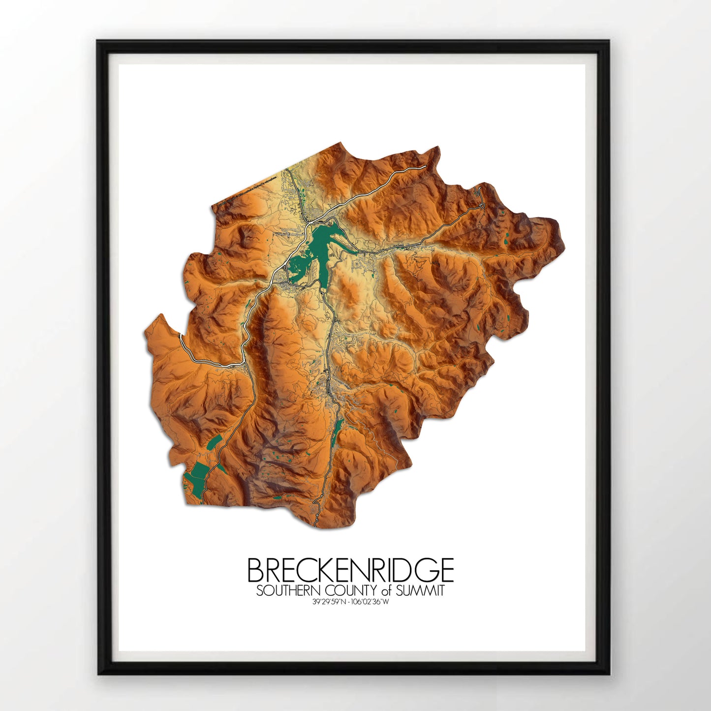 Poster of Breckenridge | Elevation map