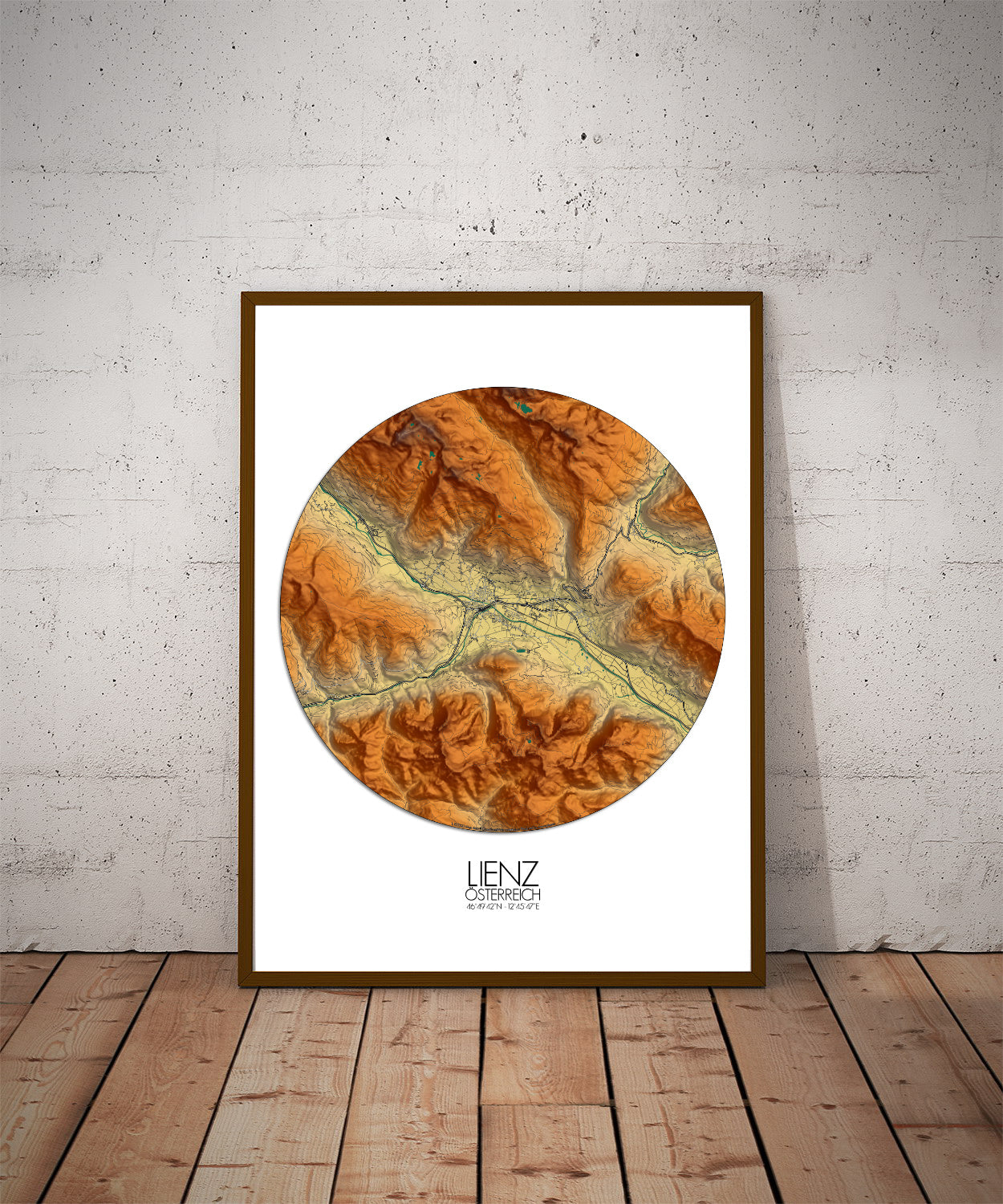 Poster of Lienz Austria | Elevation map