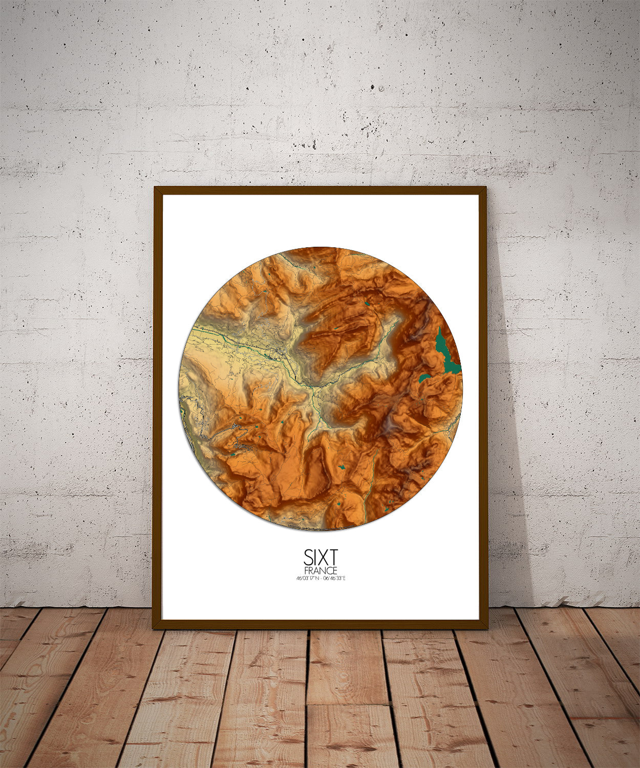 Poster of Sixt France | Elevation map