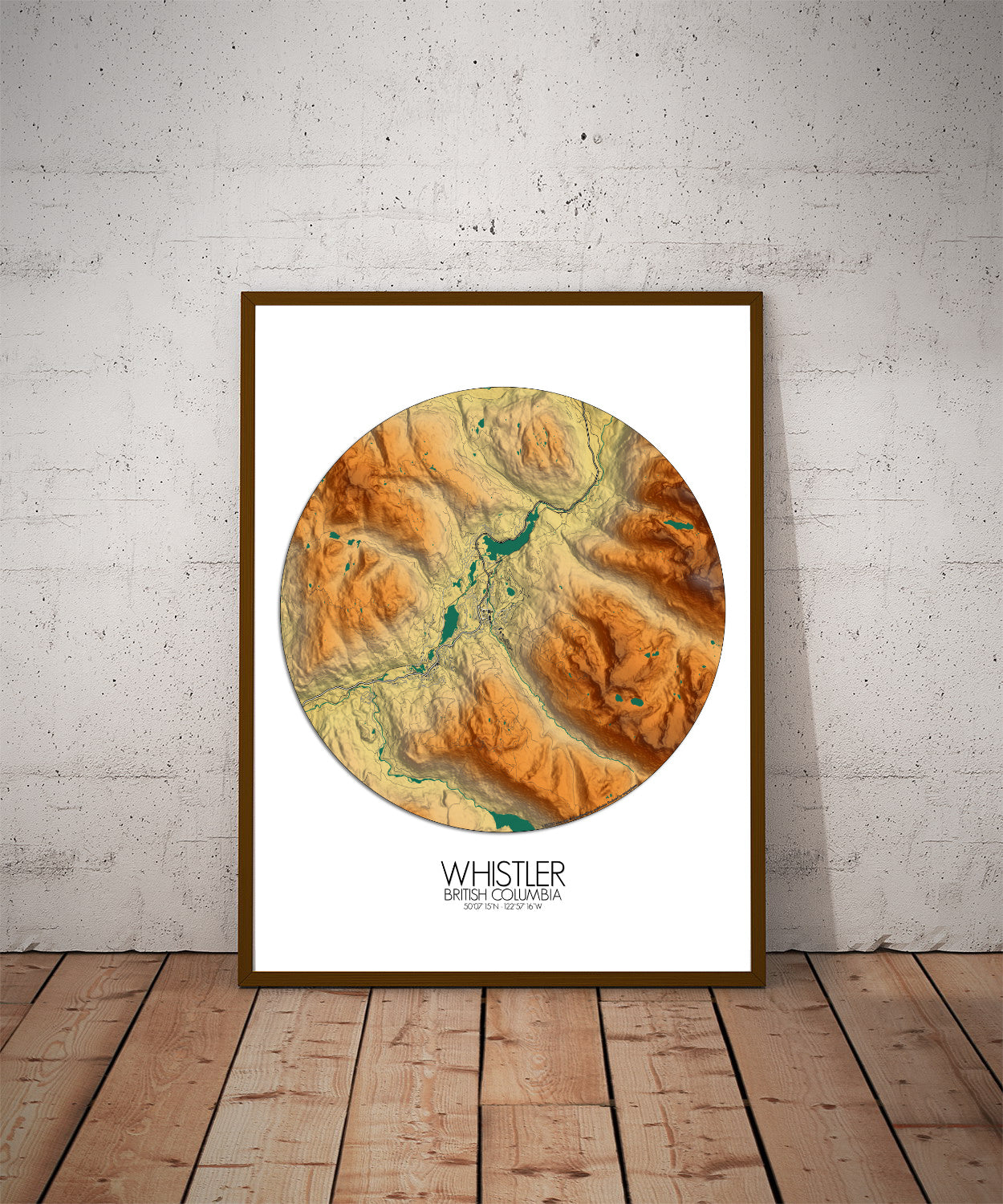 Poster of Whistler BC | Elevation map