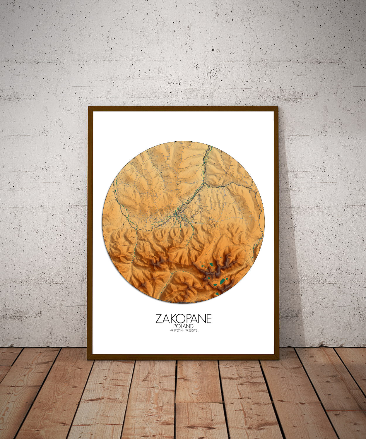 Poster of Zakopane Poland | Elevation map