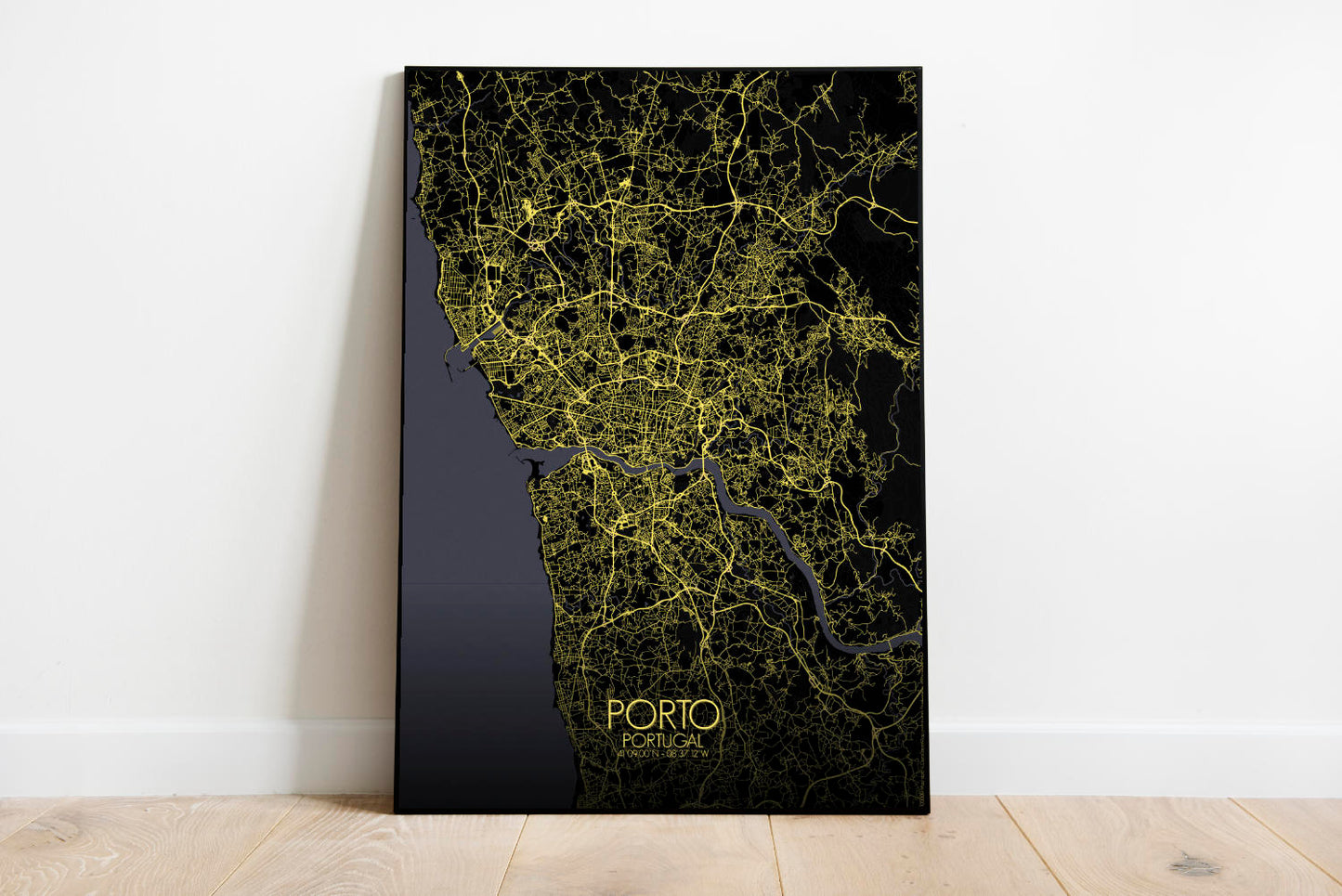 Mapospheres Porto Night full page design poster city map