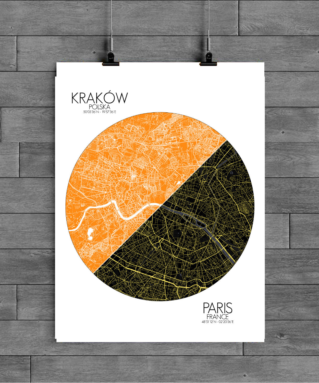 Krakow Paris Love Maps mapospheres