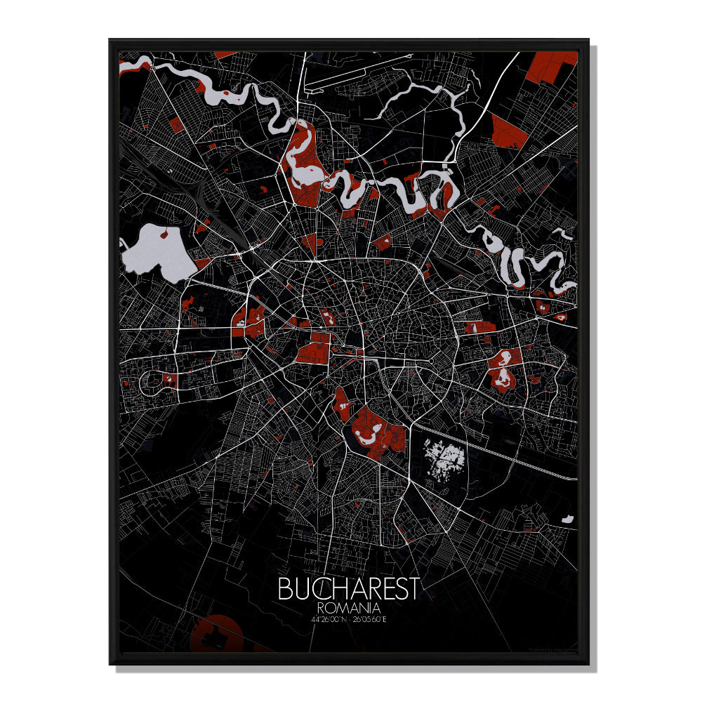 Mapospheres Dublin Night round shape design poster city map