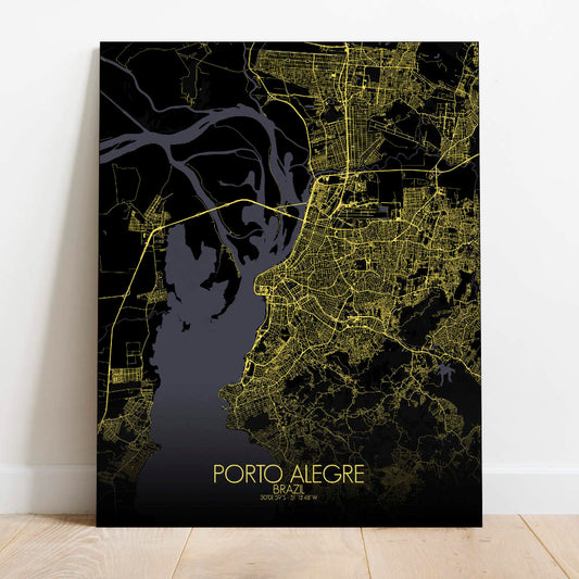 Mapospheres Porto Alegre Night Design full page design canvas city map