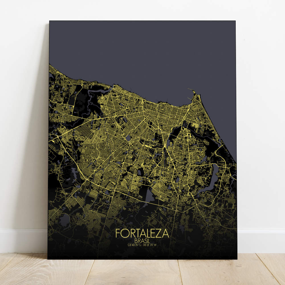 Mapospheres Fortaleza Night Design full page design canvas city map