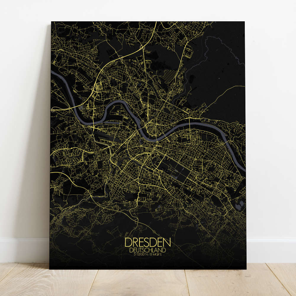 Mapospheres Dresden Night Design full page design canvas city map