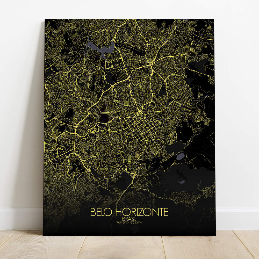 Mapospheres Belo Horizonte Night Design full page design canvas city map