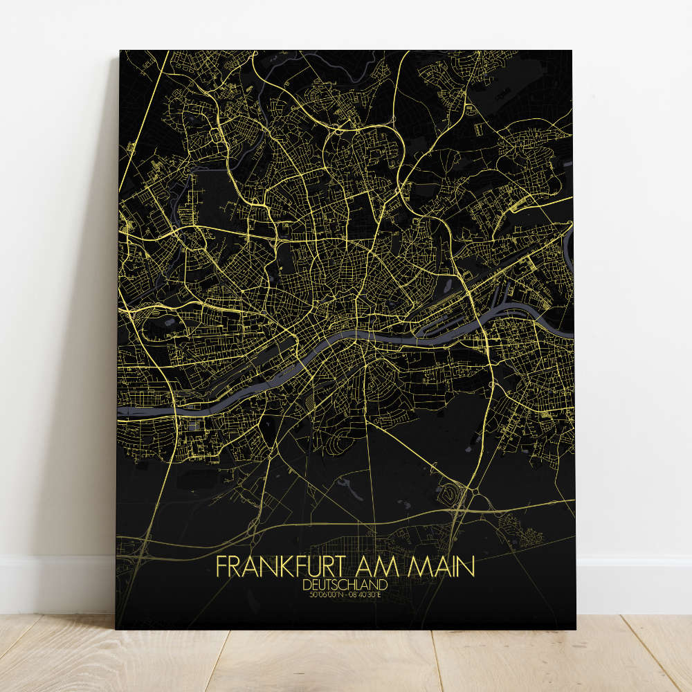 Mapospheres Frankfurt Night Design full page design canvas city map