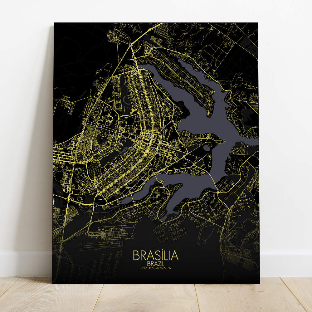 Mapospheres Brasilia Night Design full page design canvas city map