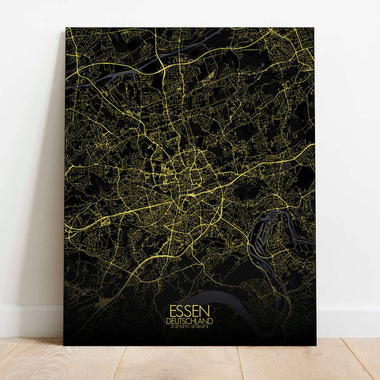 Mapospheres Essen Night Design full page design canvas city map