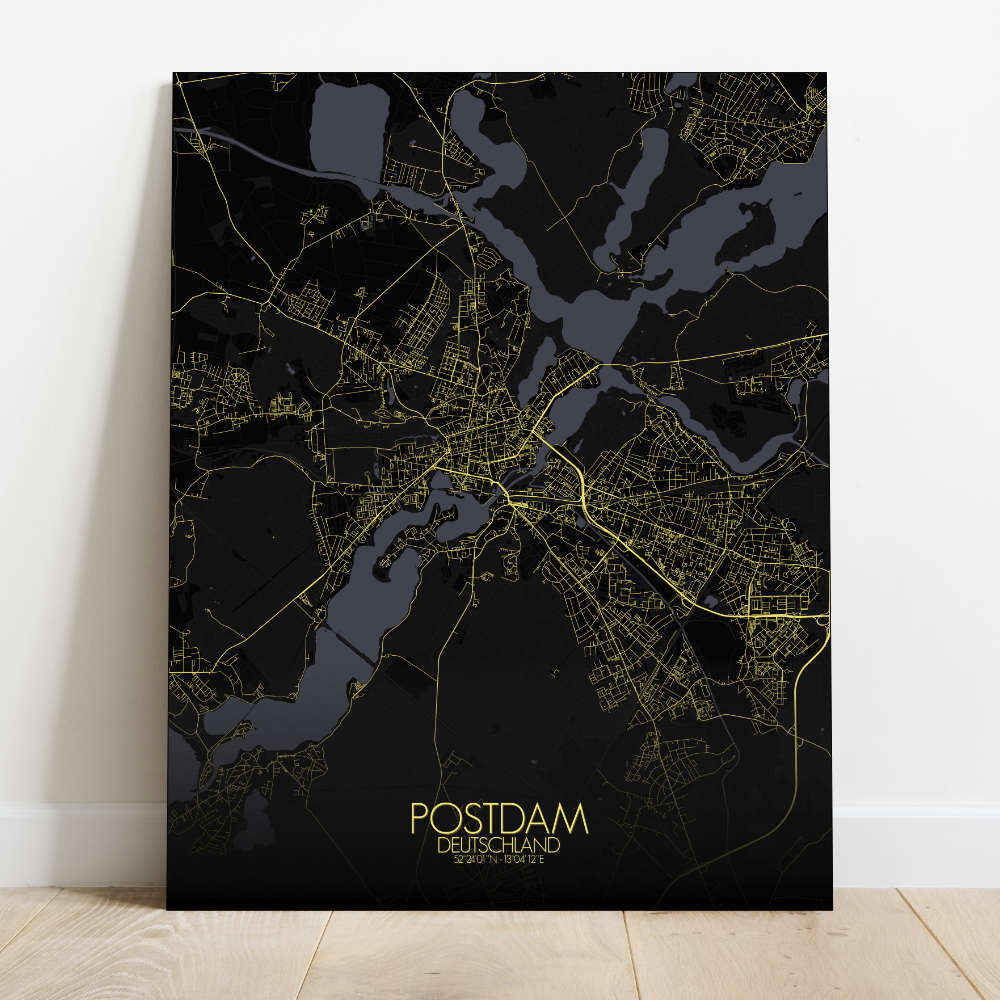 Mapospheres Postdam Night Design full page design canvas city map