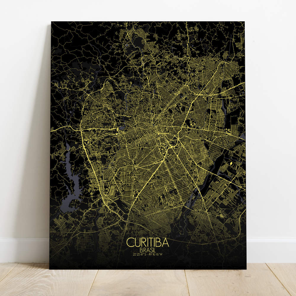 Mapospheres Curitiba Night Design full page design canvas city map