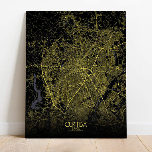 Mapospheres Curitiba Night Design full page design canvas city map