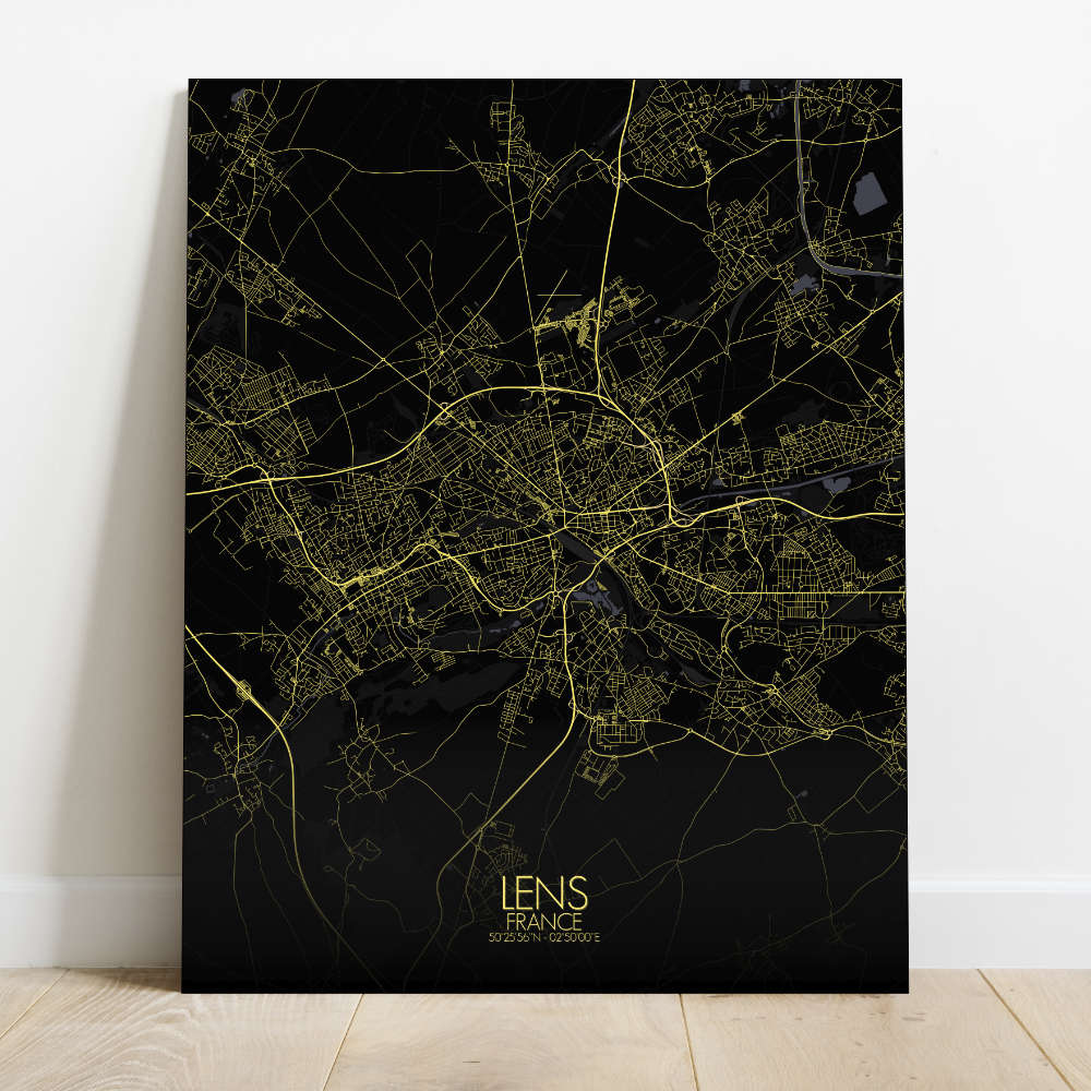 Mapospheres Lens Night Design full page design canvas city map