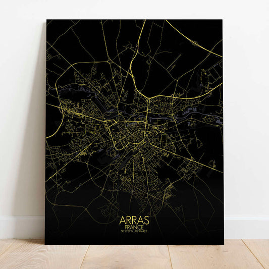 Mapospheres Arras Night Design full page design canvas city map