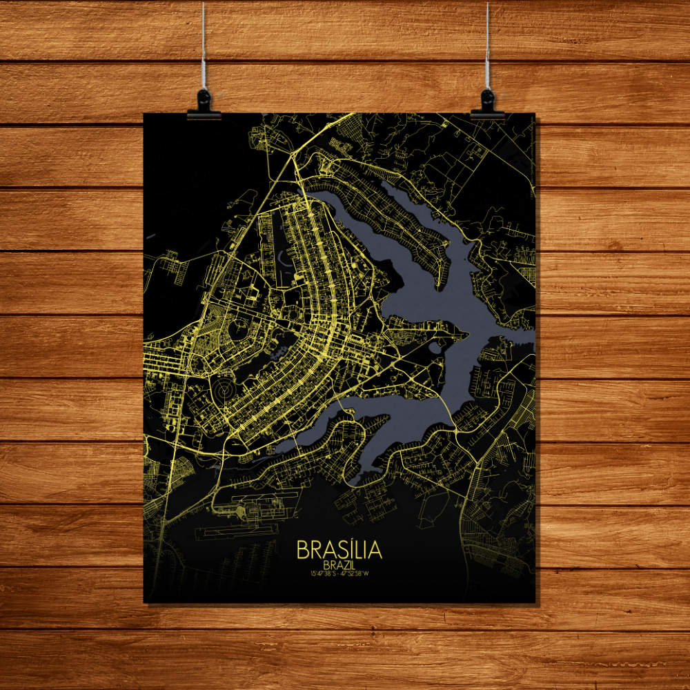 Mapospheres Brasilia Night Design full page design poster city map
