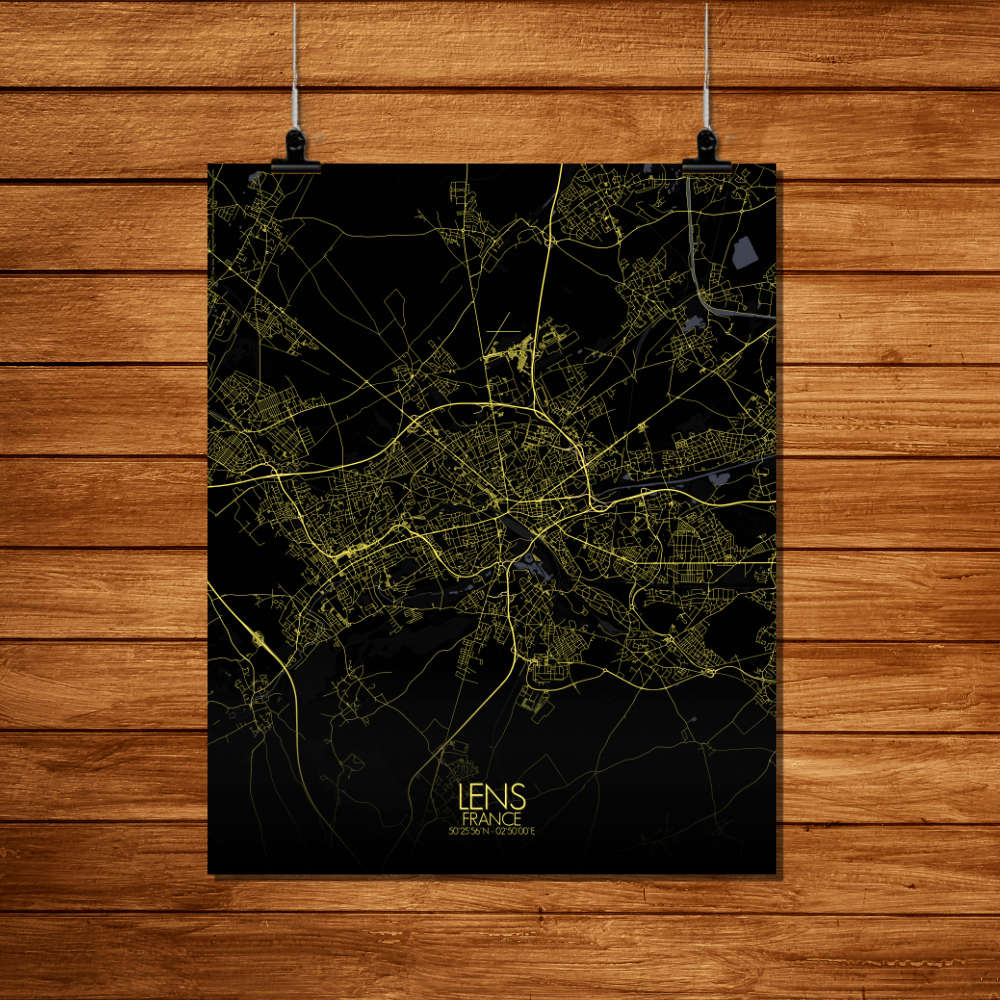 Mapospheres Lens Night Design full page design poster city map