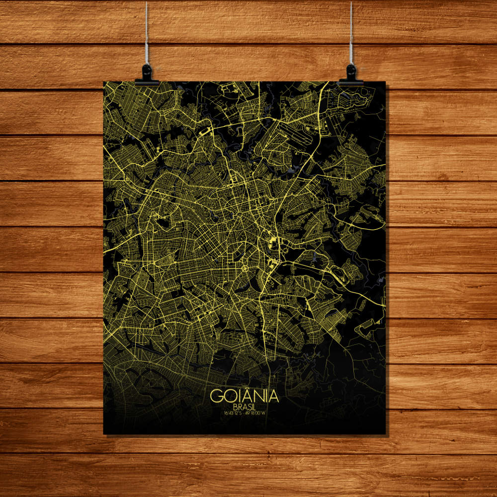 Mapospheres Goiania Night Design full page design poster city map