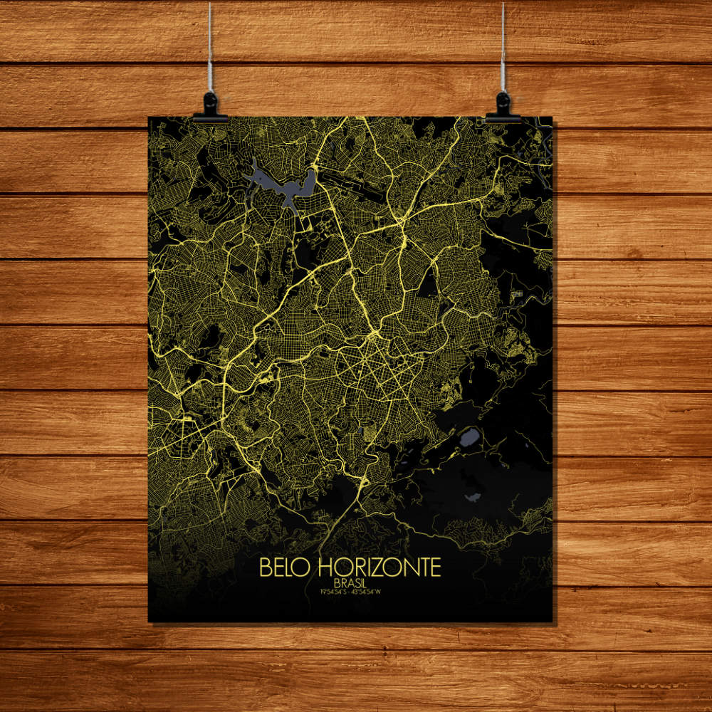 Mapospheres Belo Horizonte Night Design full page design poster city map