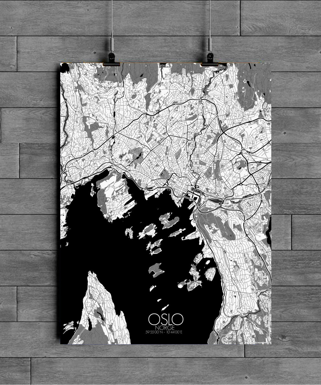 Mapospheres New York Black and White full page design poster city map