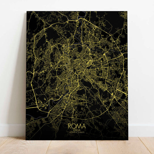 Mapospheres Rome Night Design full page design canvas city map