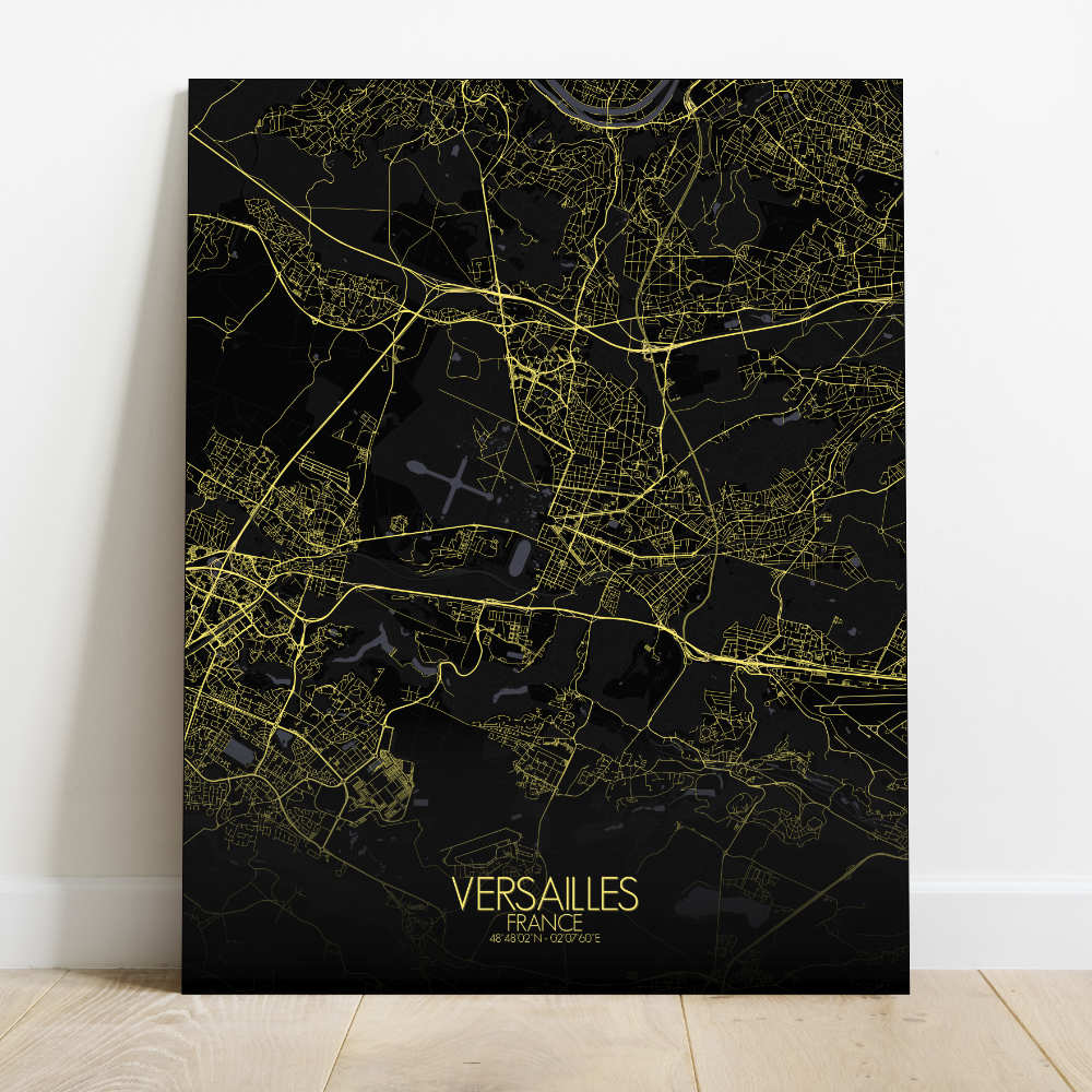 Mapospheres Versailles Night Design full page design canvas city map
