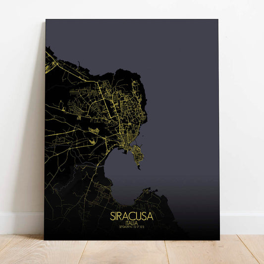 Mapospheres Syracuse Night Design full page design canvas city map