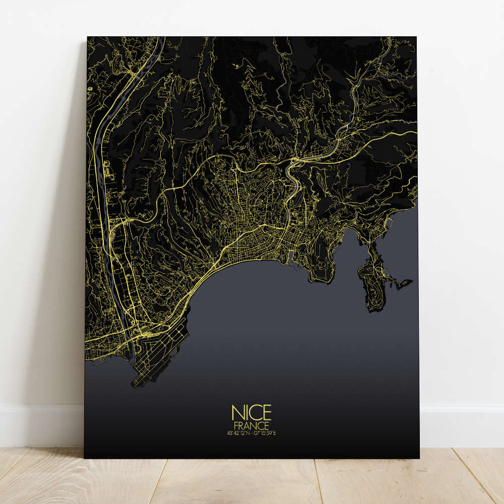 Mapospheres Nice Night Design full page design canvas city map