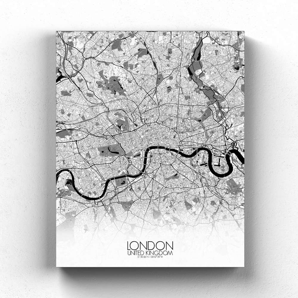 B&W Full page design canvas city map