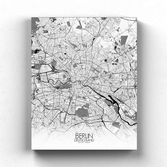 Mapospheres Berlin Black and White full page design canvas city map