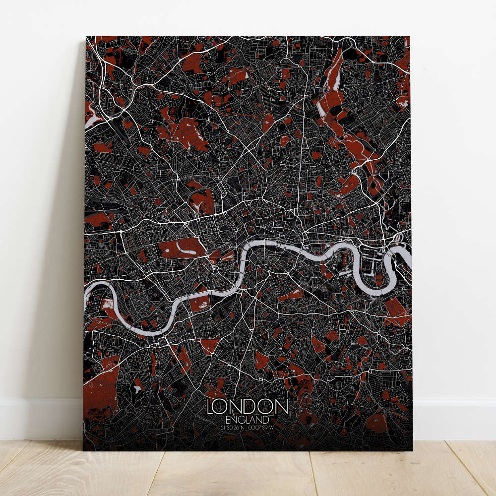 Red Full Page design canvas city map