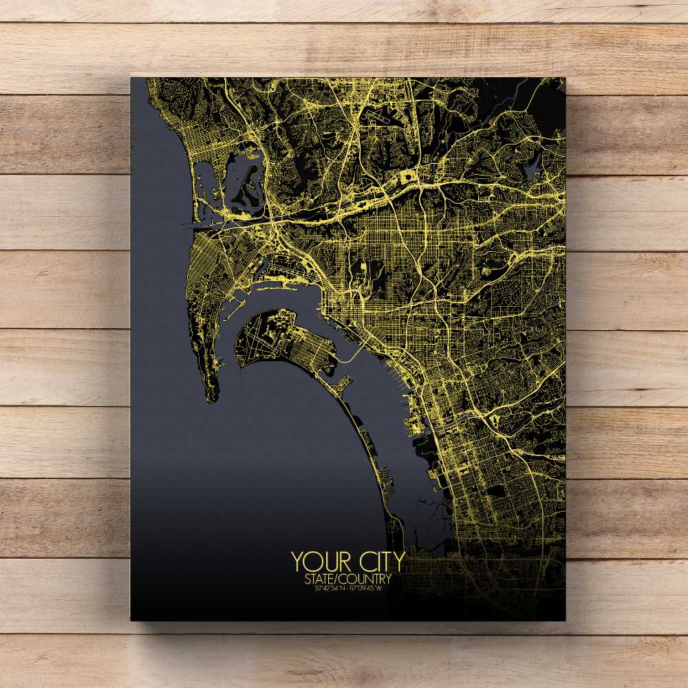 City map custom your map mapospheres Night Design