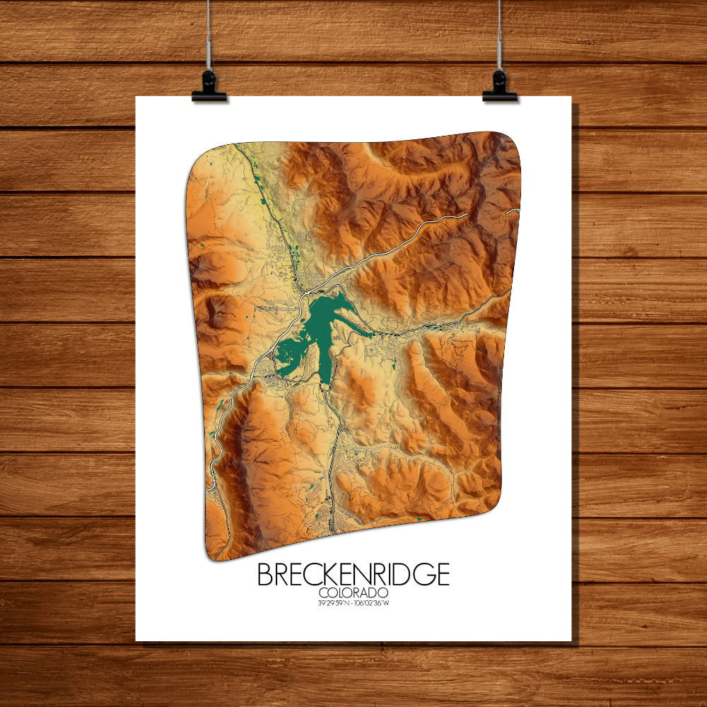 Poster of Breckenridge | Elevation map