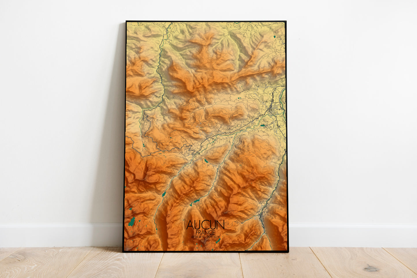 Poster of Aucun France | Elevation map