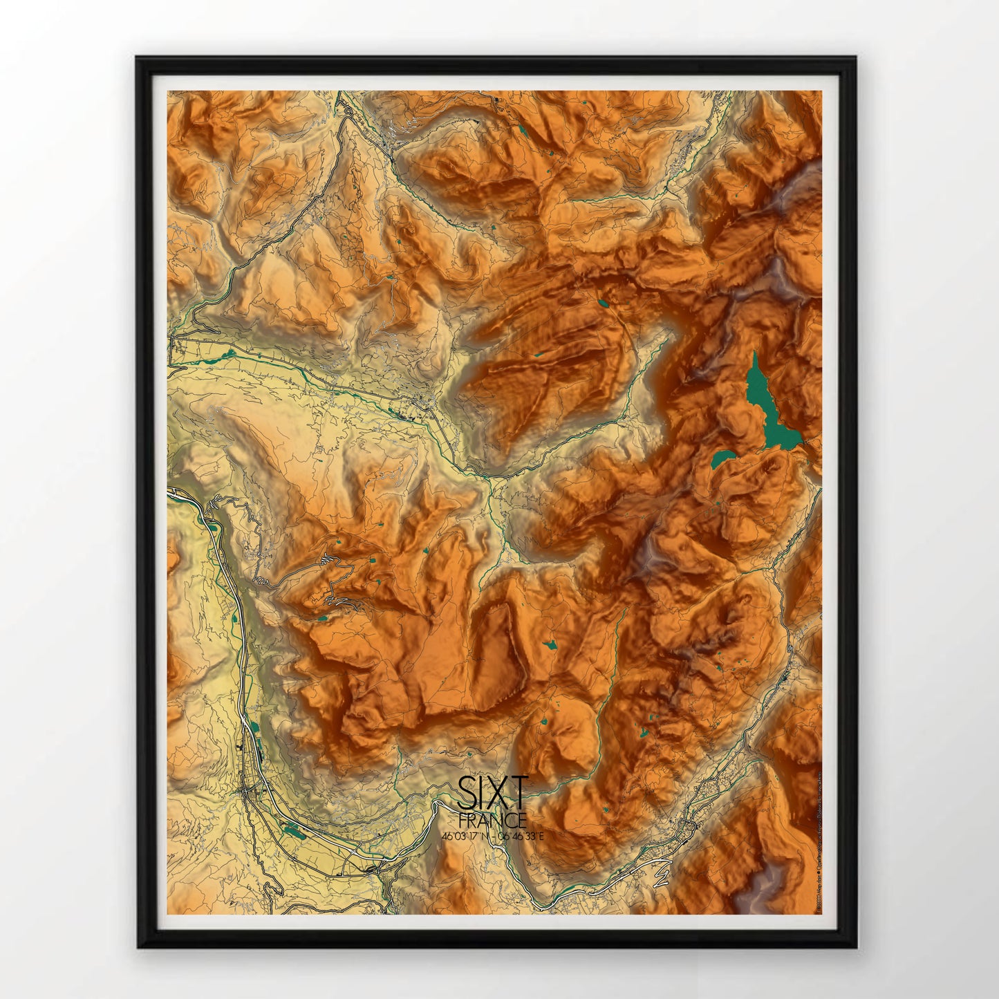 Poster of Sixt France | Elevation map