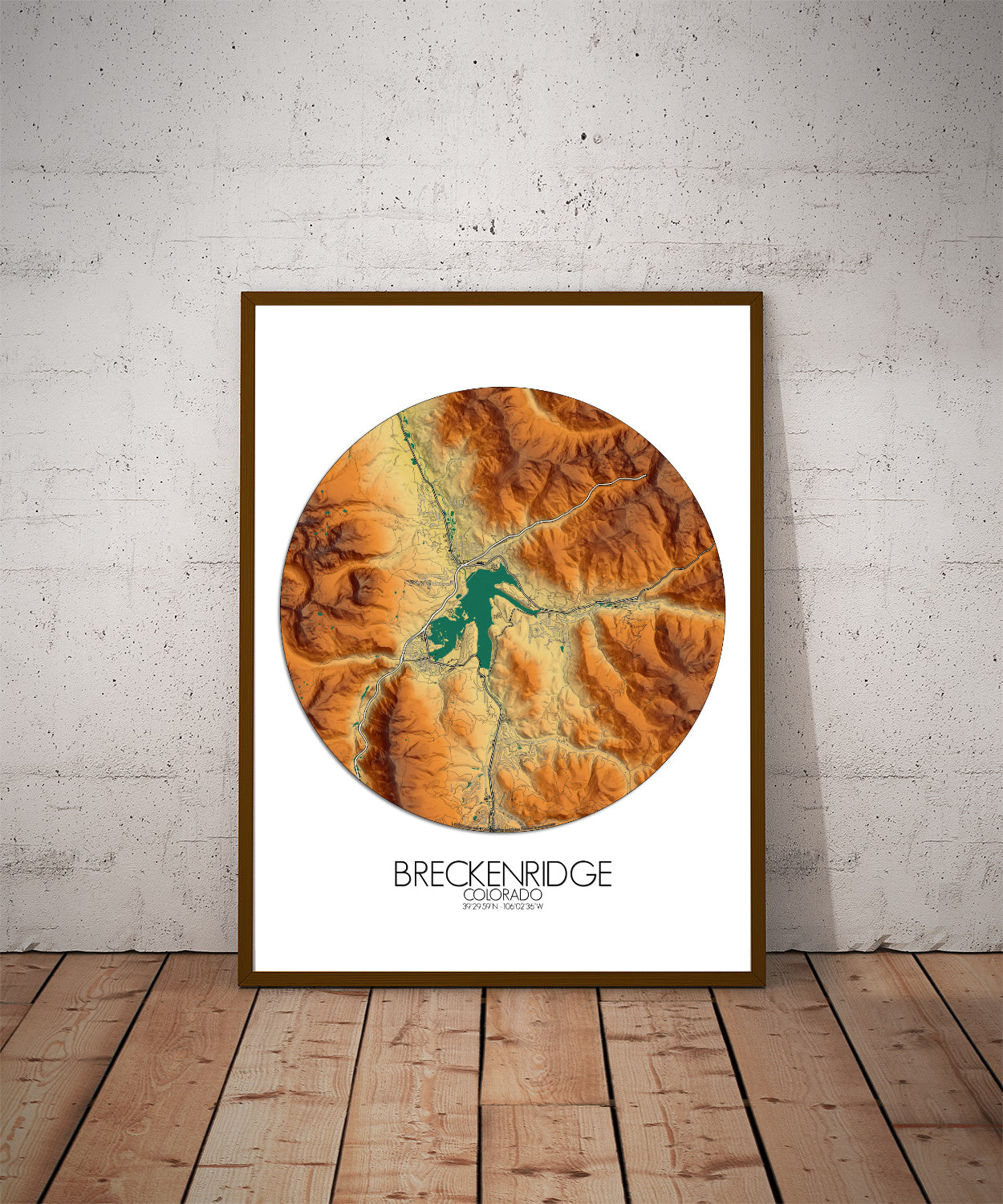 Poster de Breckenridge, US | Carte en relief